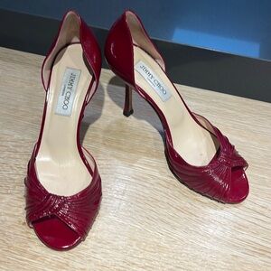 Jimmy choo 38.5 red patent leather heels